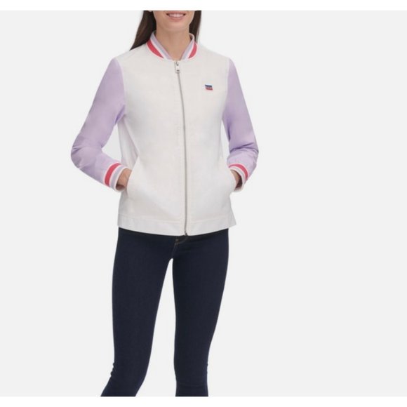 NWT LEVI'S Women's Varsity Retro Style Lightweight Bomber Jacket size XL - Picture 12 of 13